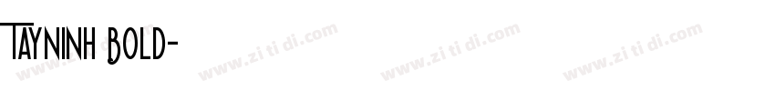 Tayninh Bold字体转换
